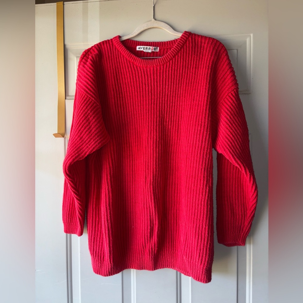 Averroe vintage 80s/90s red knit sweater size L